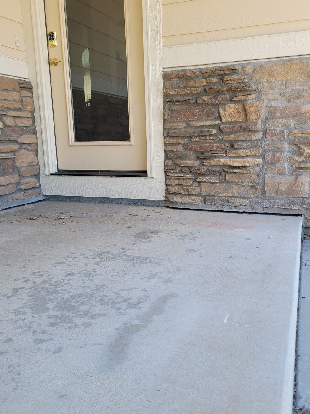 Before concrete stoop lift