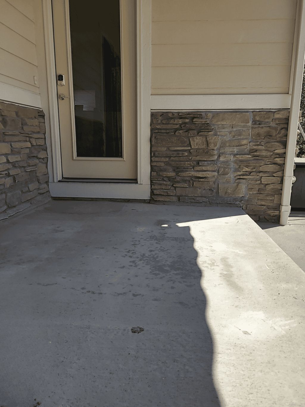 After stoop lift with PolyLevel Foam. Foam was inj