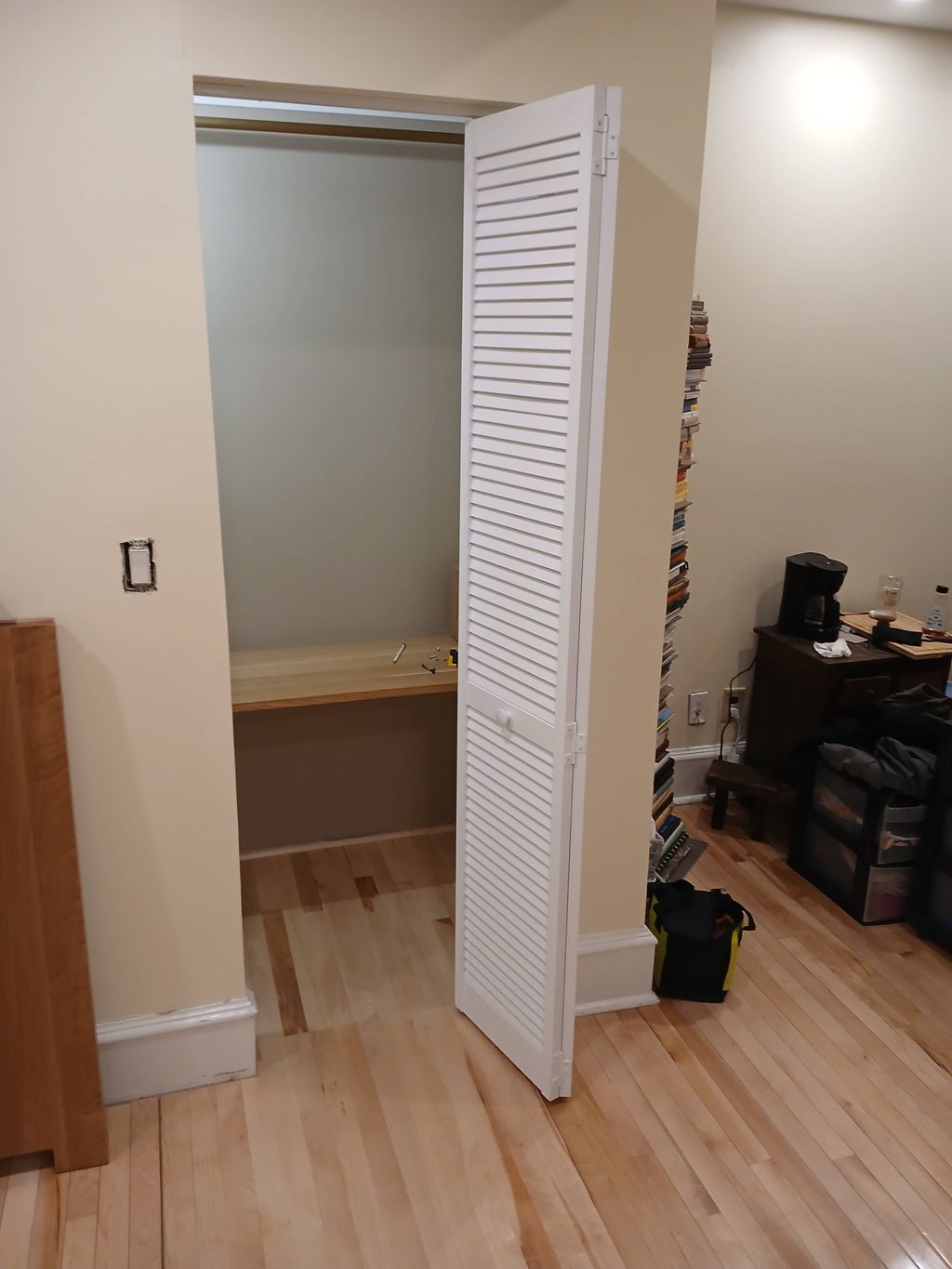 Renovation of kitchen and wardrobes, kitchen floor