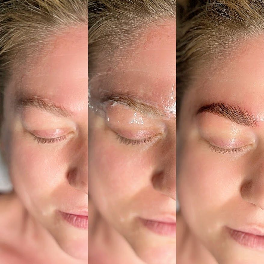 Brow Lamination, Tint, Shaping Before/After