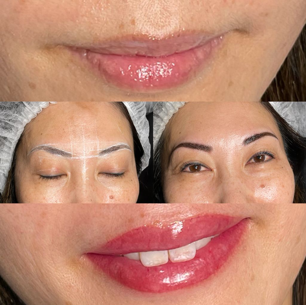 Lip Blushing, Brow Correction (Permanent Makeup an