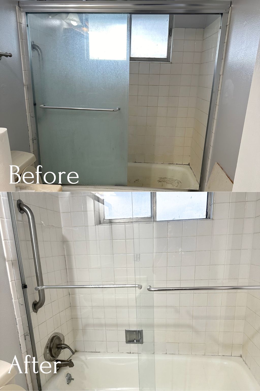 Shower Cleaning - Before & After