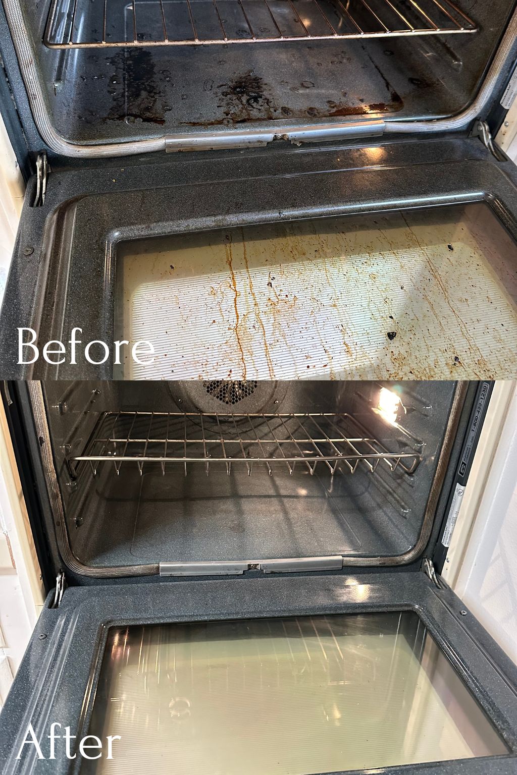 Oven Cleaning - Before & After