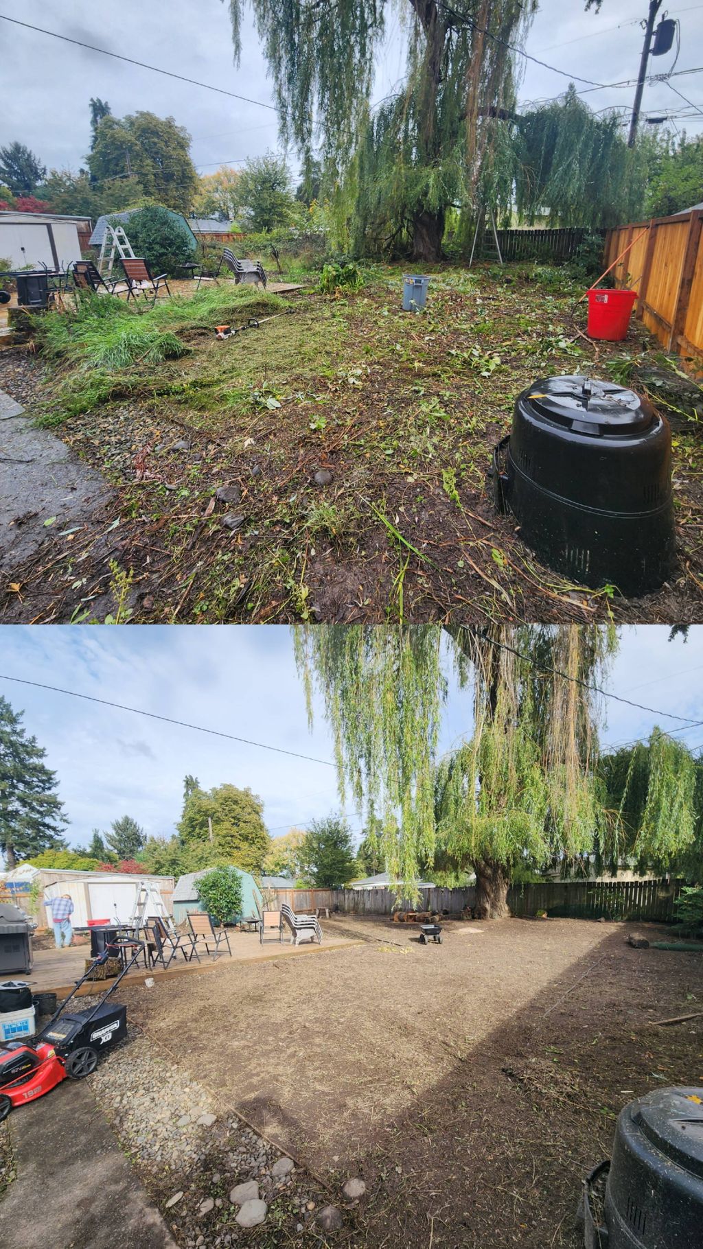 Process & After Full Yard Clean Up 