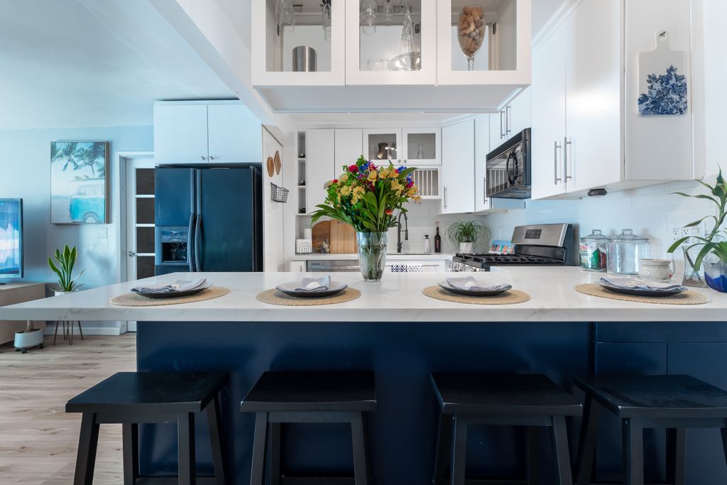 Full kitchen renovation. Tiny kitchen with 3 walls