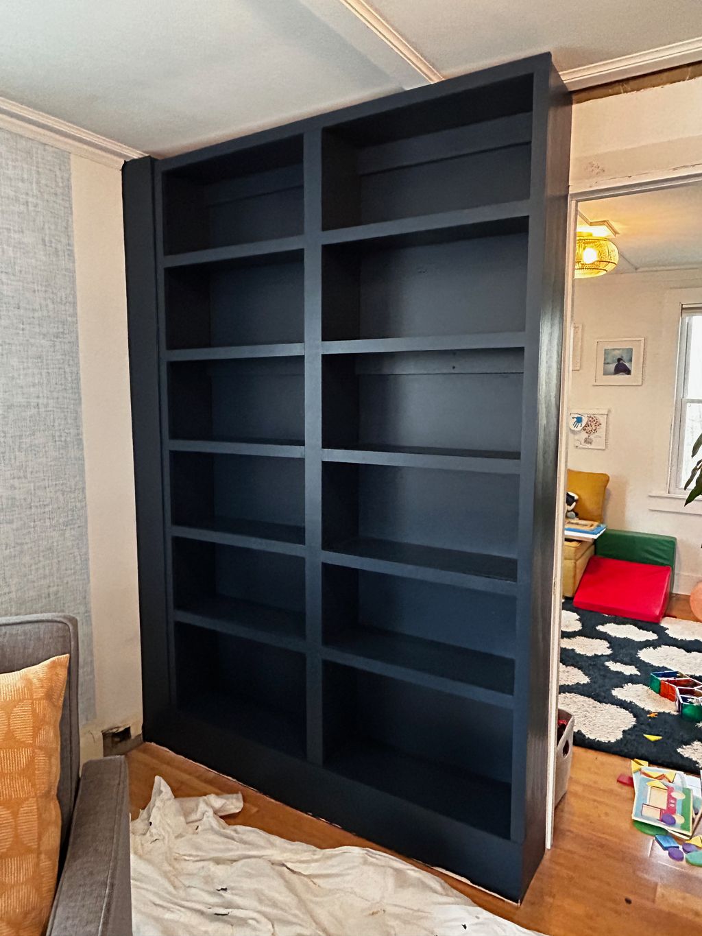 Custom built in bookcase. 