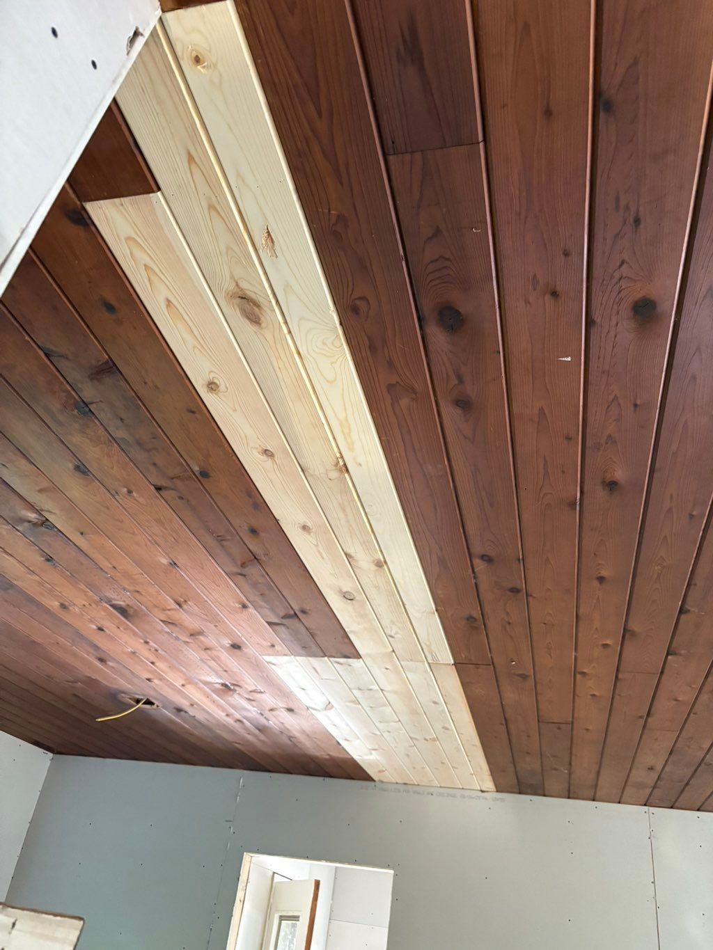 Wooden ceiling repair