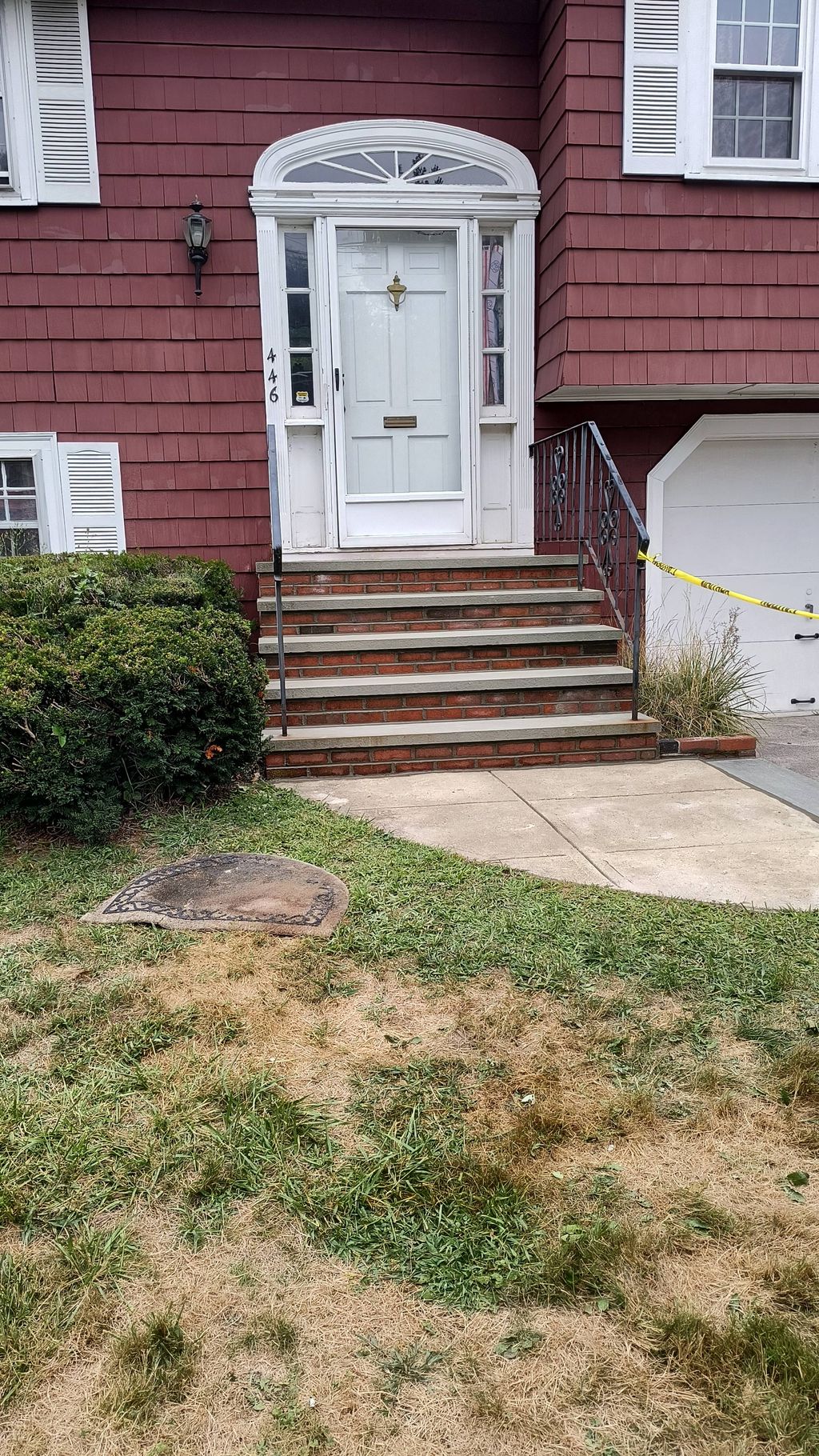 we grinded and repointed the front steps 