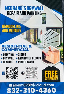 Avatar for Medrano’s drywall repair and painting