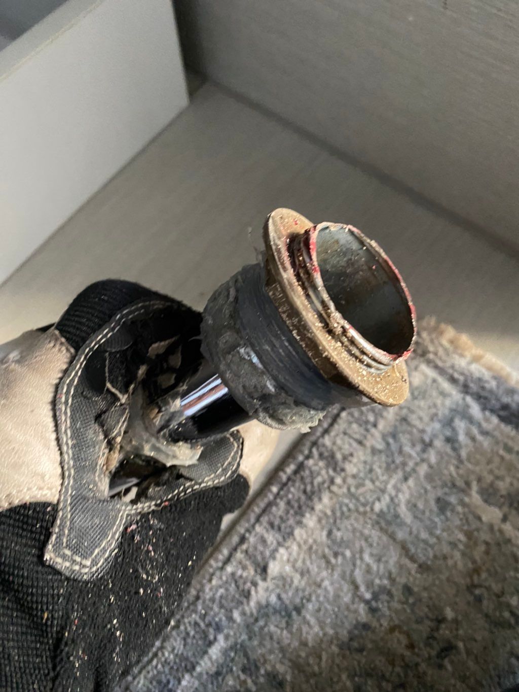 Before photo of bathroom sink removal…