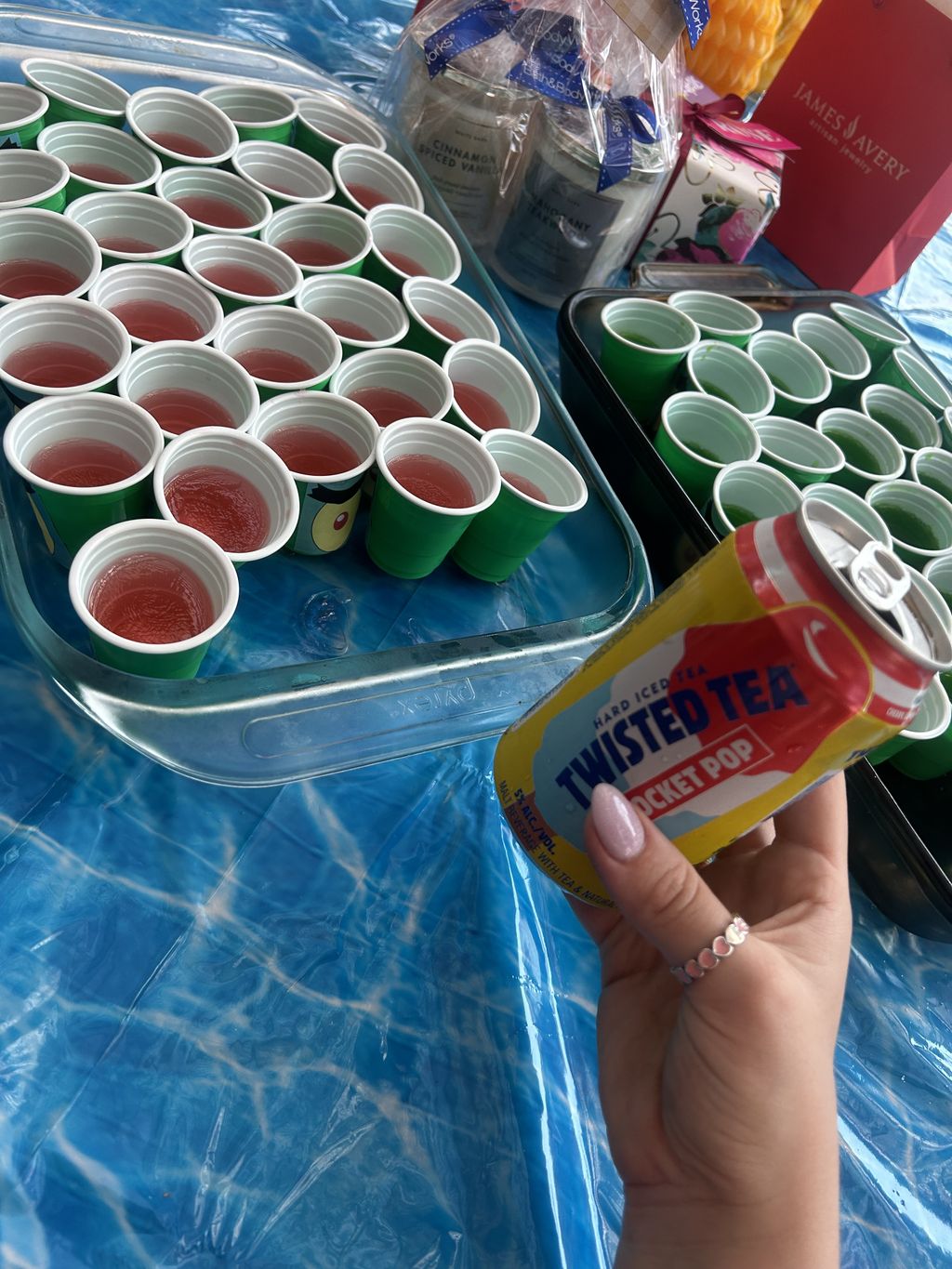 Jell-O shots - fun SpongeBob themed backyard party