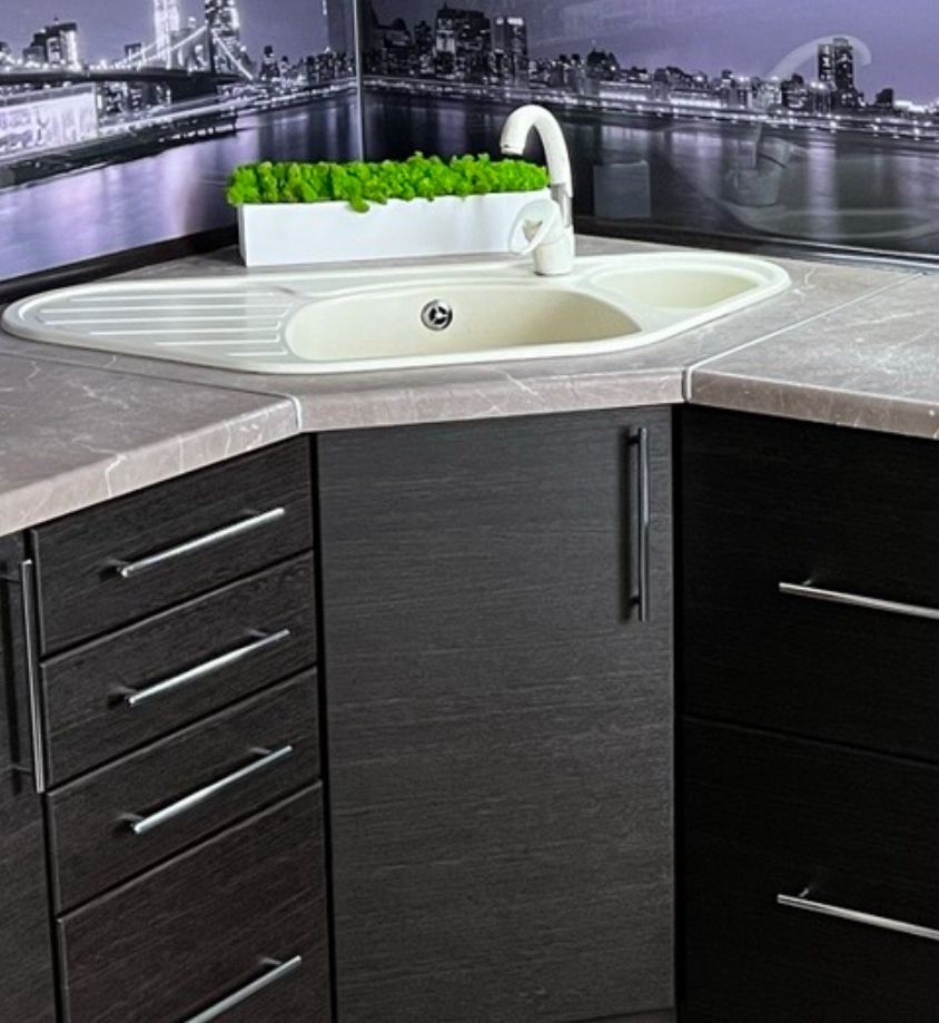 Installing the sink. Honestly, it took longer than
