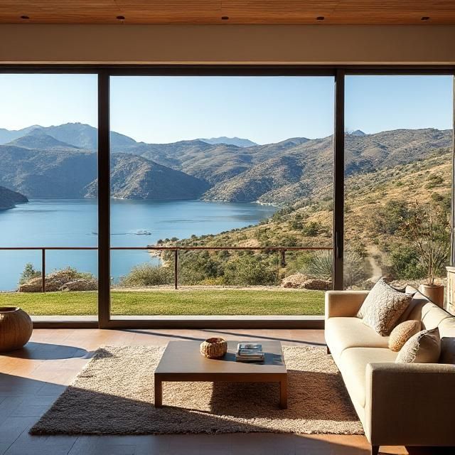 Redefining a living are with a new sliding door.