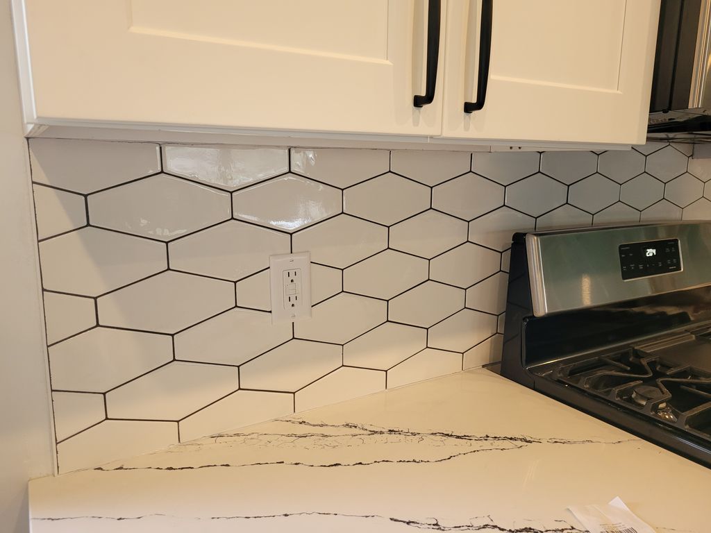 Kitchen backsplash installation 