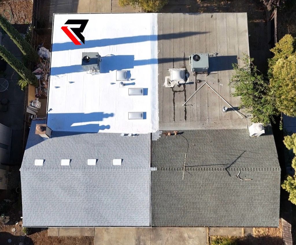 Left side Duplex Re-roof - Roseville CA