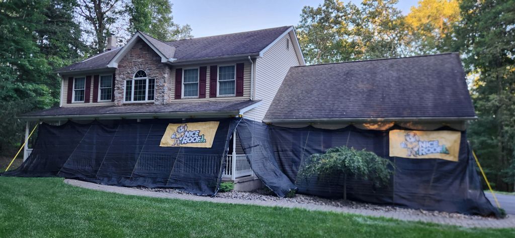 Landscaping protection before roof install