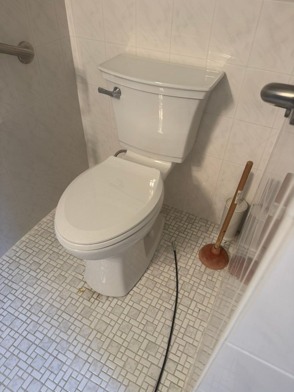 Install new American standard elongated, comfort h