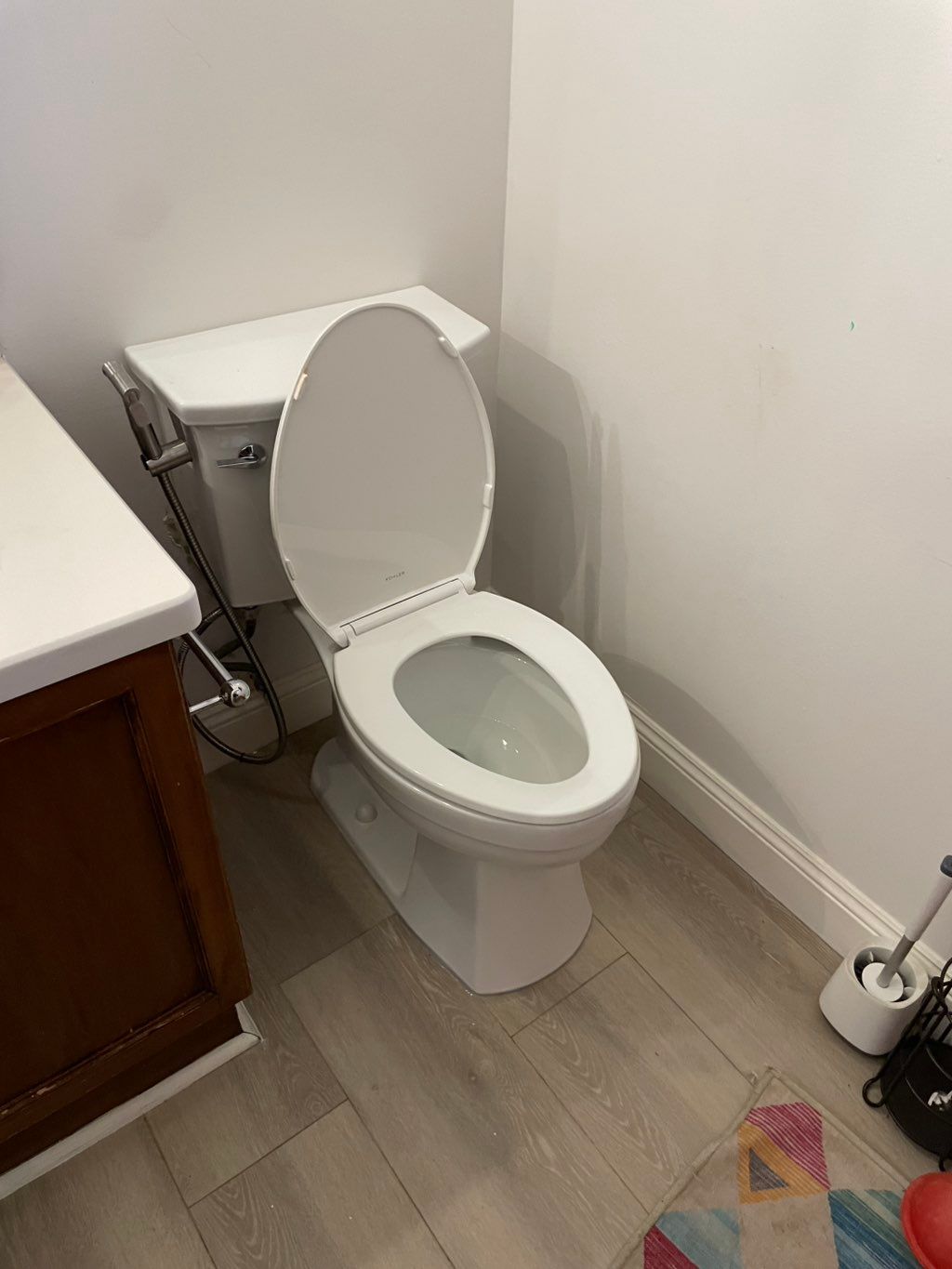 New toilet installation