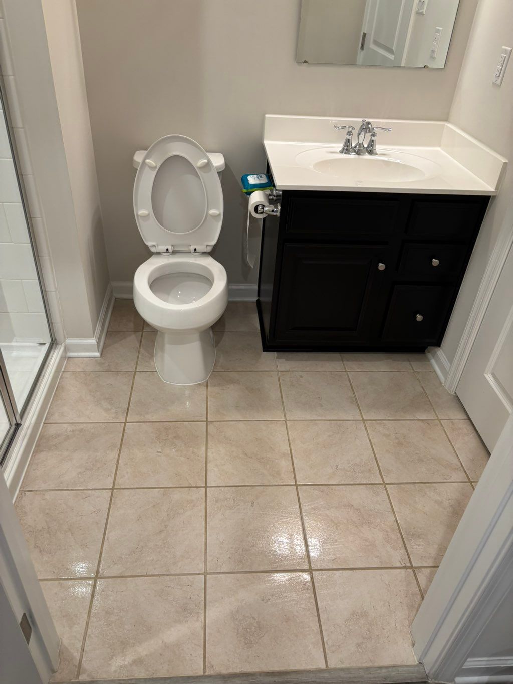 after bathroom 3 sweep/mop