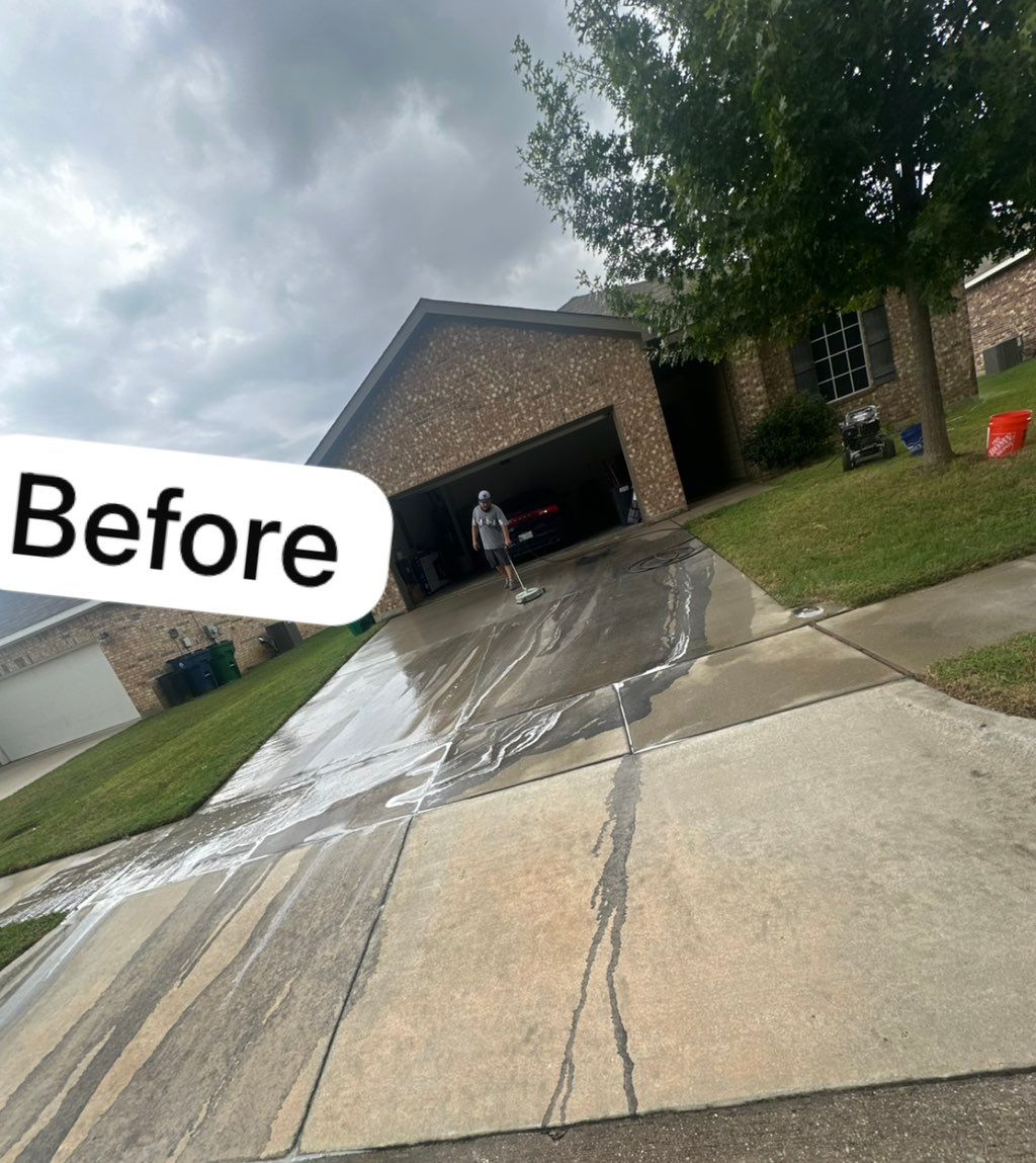 Pressure washing when paint spills