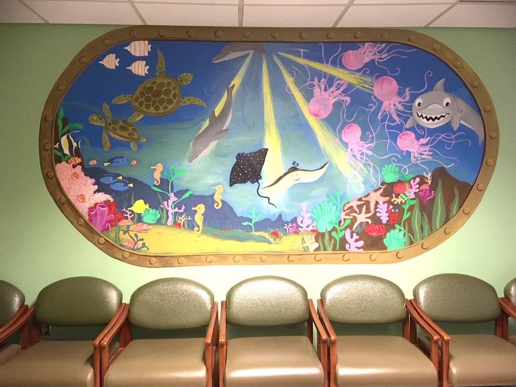 Under the Sea Porthole Mural for Pediatric Clinic 