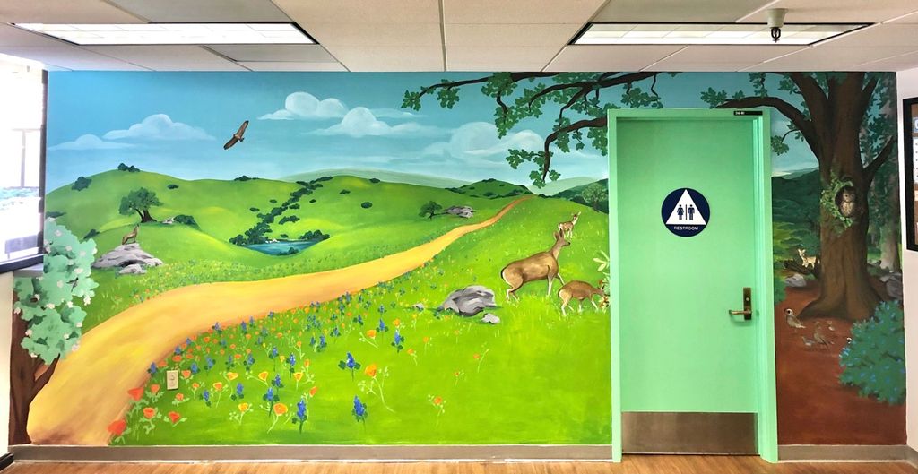 Pediatric Clinic Waiting Room Murals - Oak Woodlan