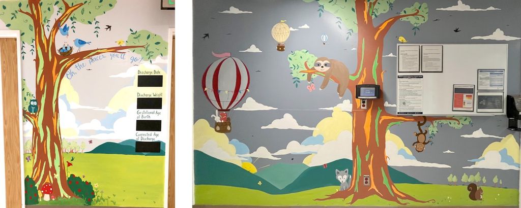 Mural for NICU Hallway at O'Connor Hospital, San J