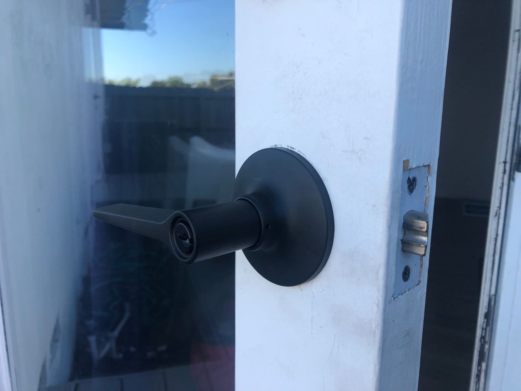 After. replacing a broken door handle