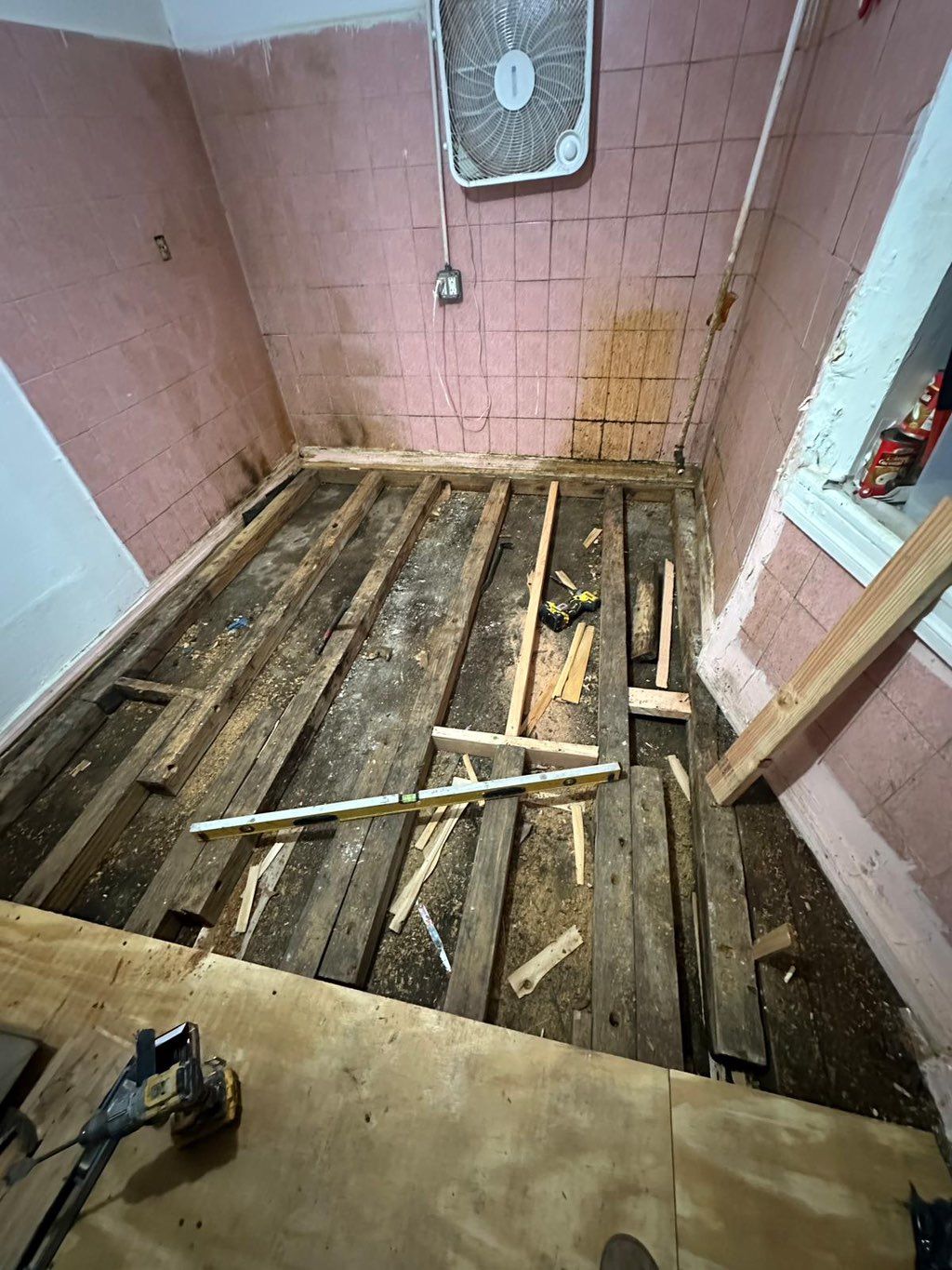 Before: kitchen floor
