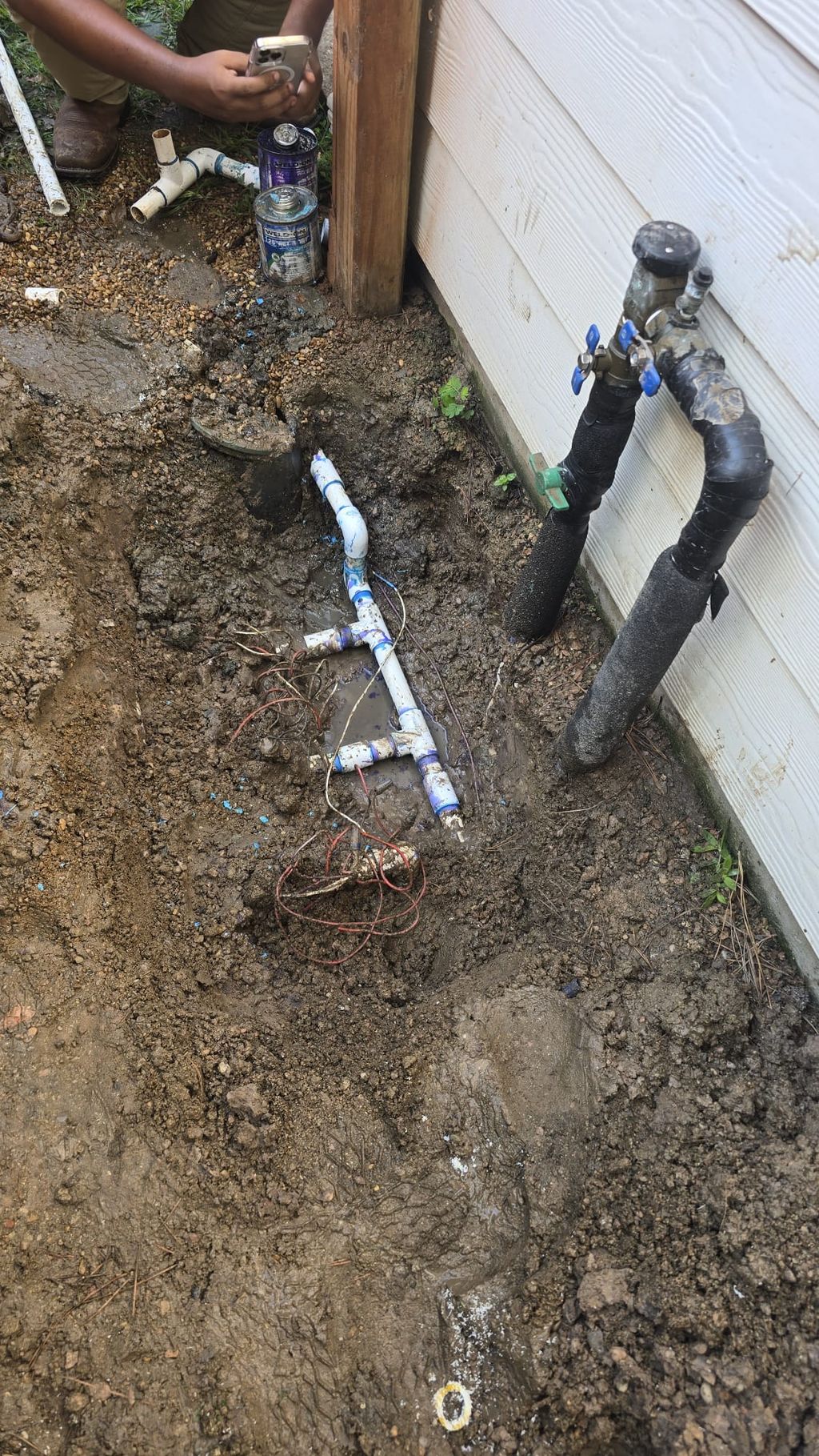 Main Line leak repaired 