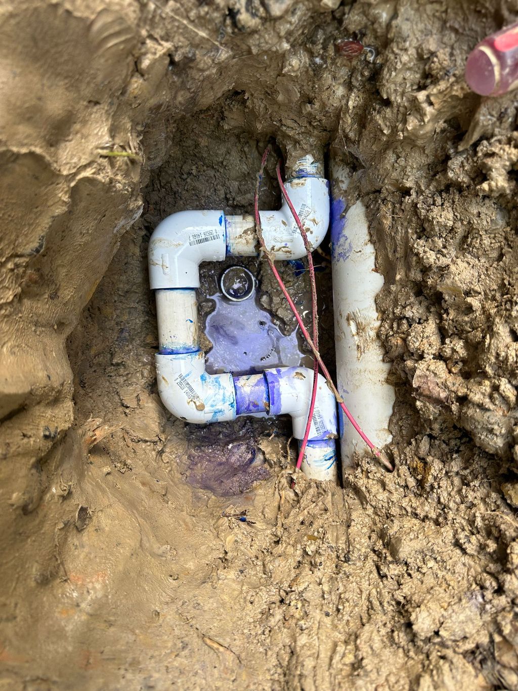After repairing a leak in sprinkler line 