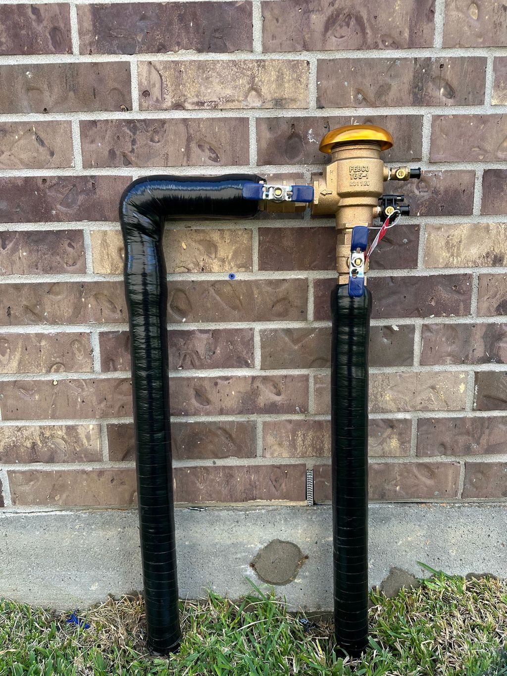 After replacing Backflow and reinsulating pvc line