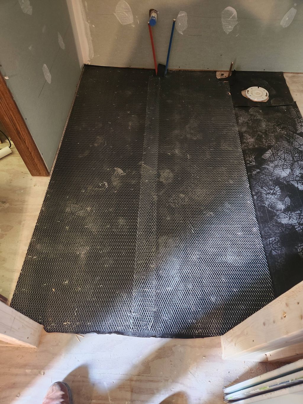 floor preparations for a tile floor