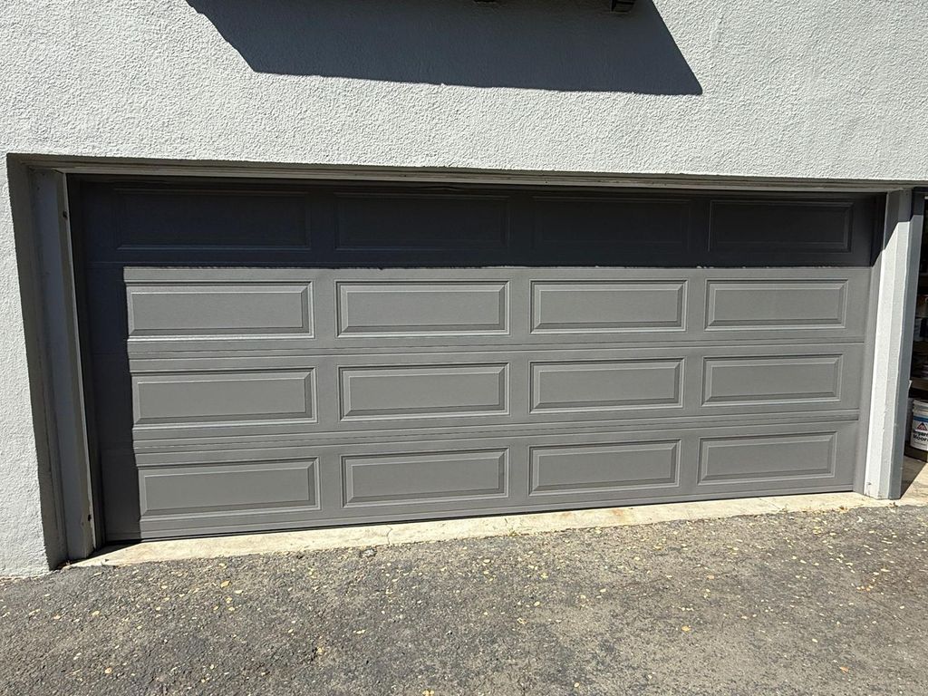 Another view of our smooth gray door install — cle