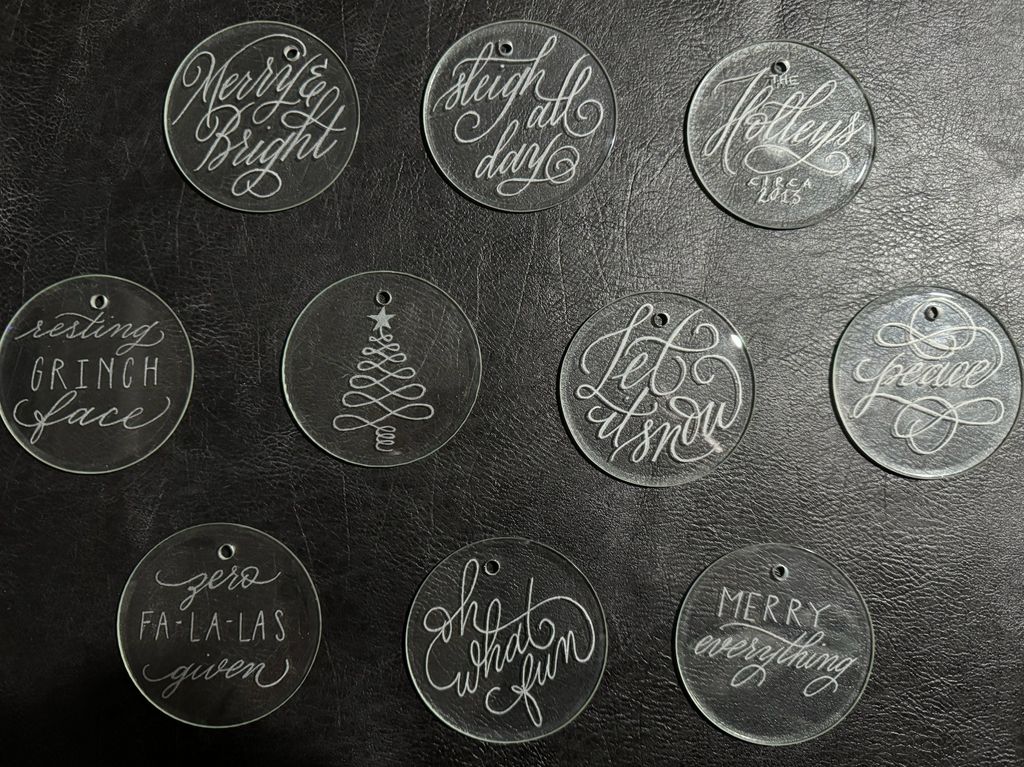 Engraved Holiday Ornaments