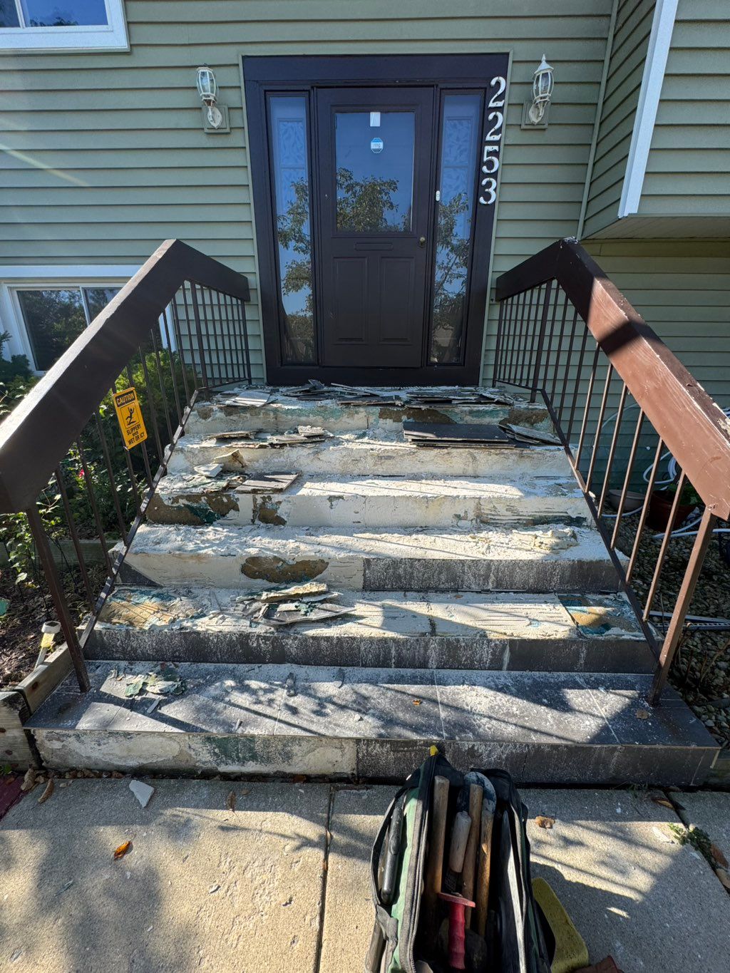 Concrete steps resurfacing 