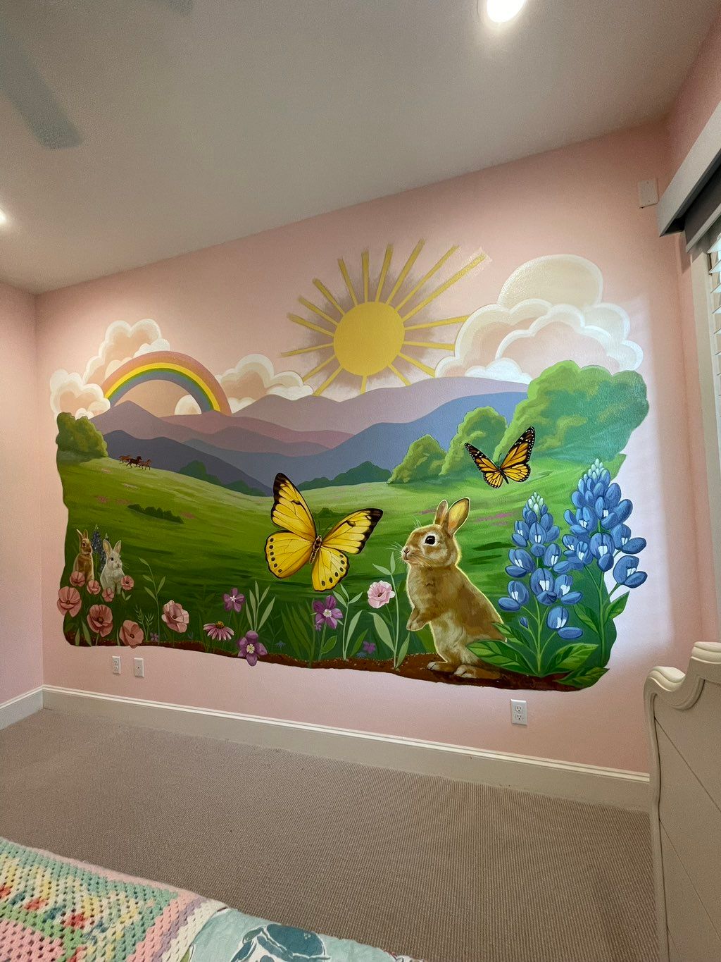 Child’s bedroom mural. Rollingwood, Austin. August