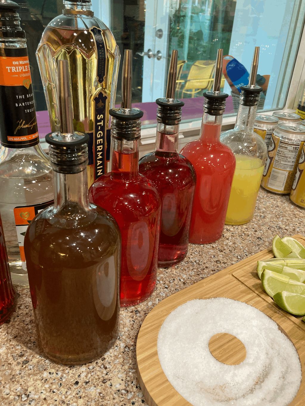 Homemade simple syrup, and 100% natural juices!