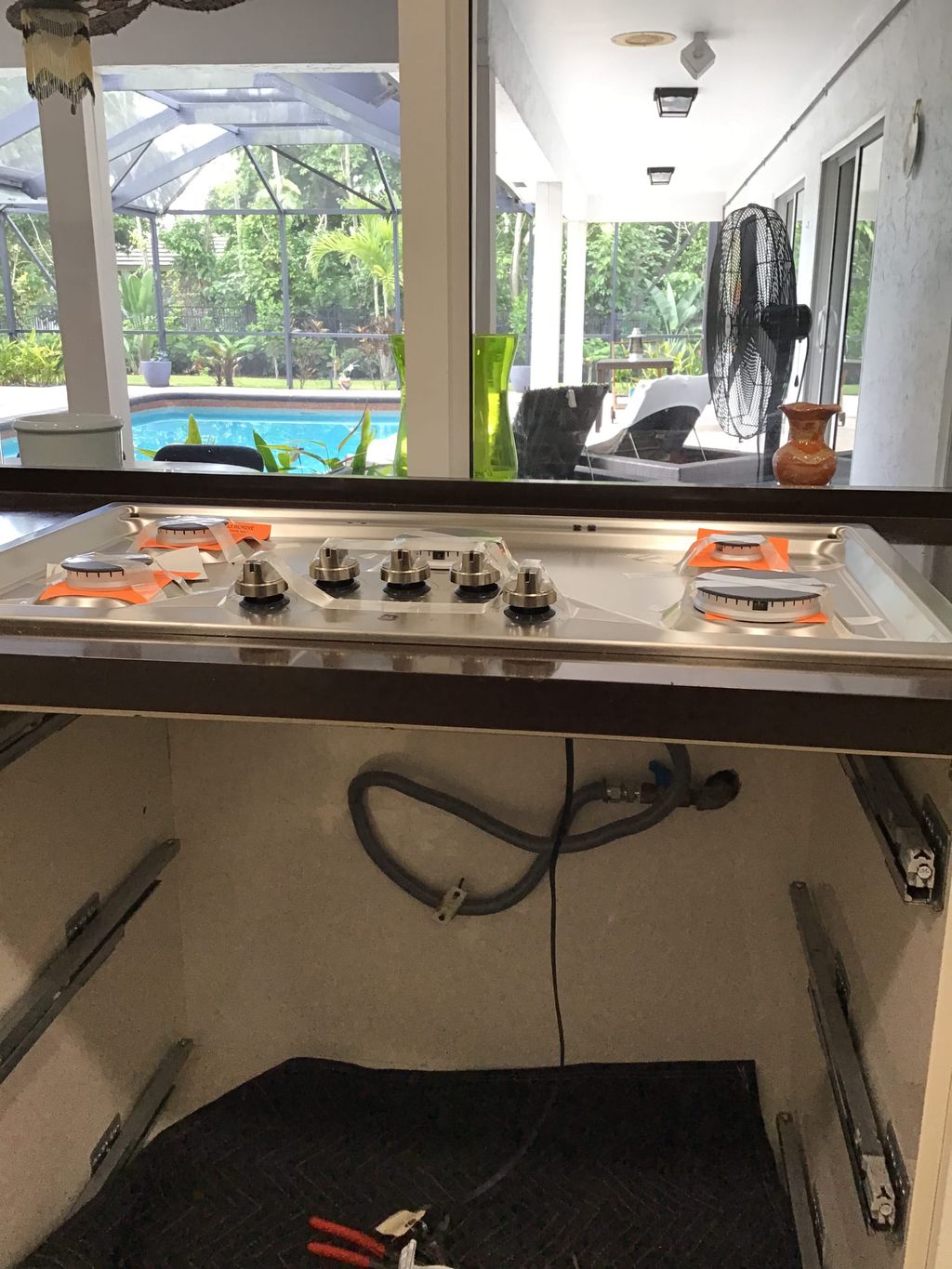Gas stove hookup