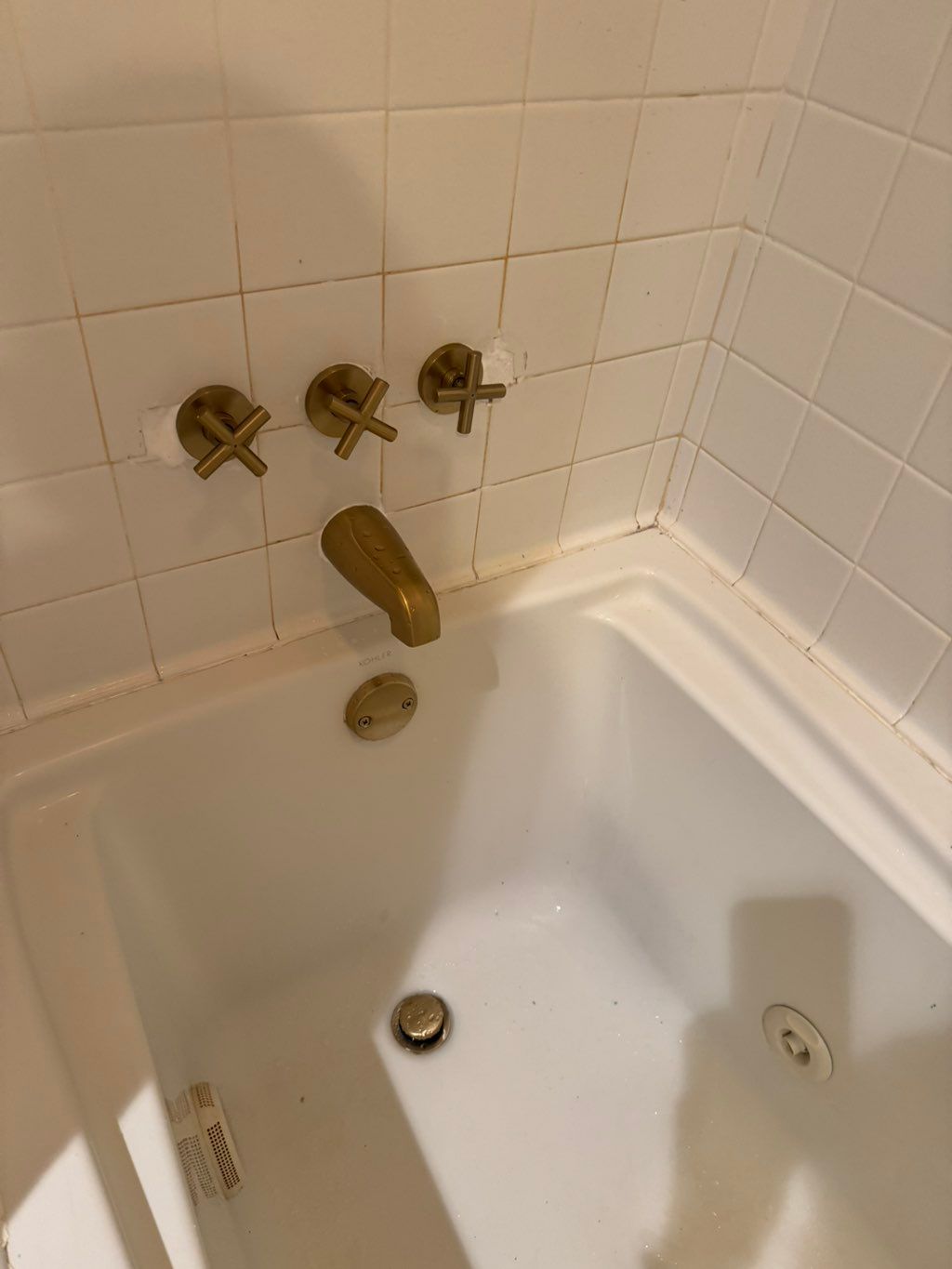 After Picture : New Gold 3 handle shower value 