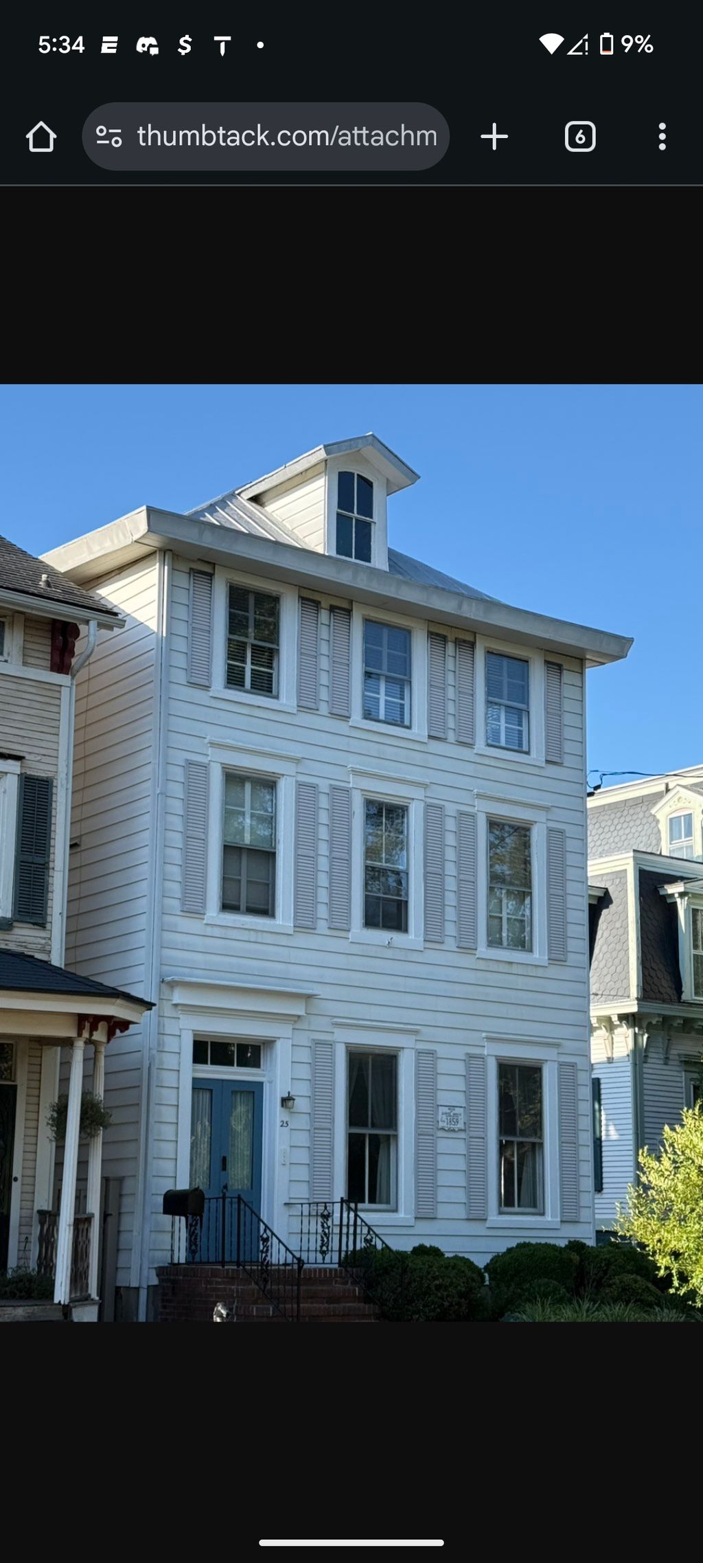 Before the shutters were painted ! 