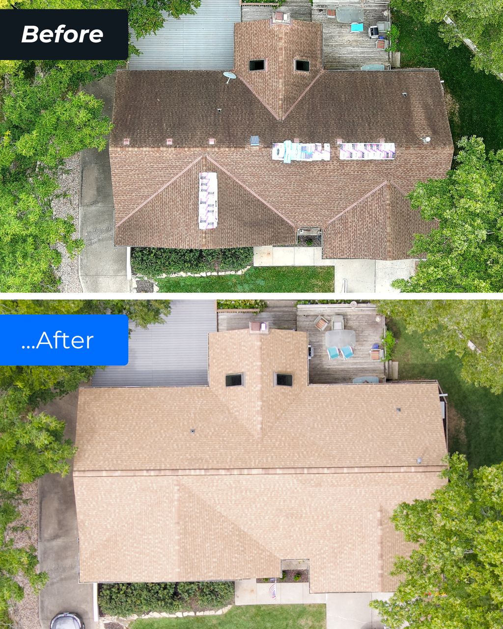 Before and after project of a project we just comp