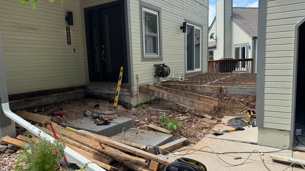 Replacing an old wood deck for a new composite and