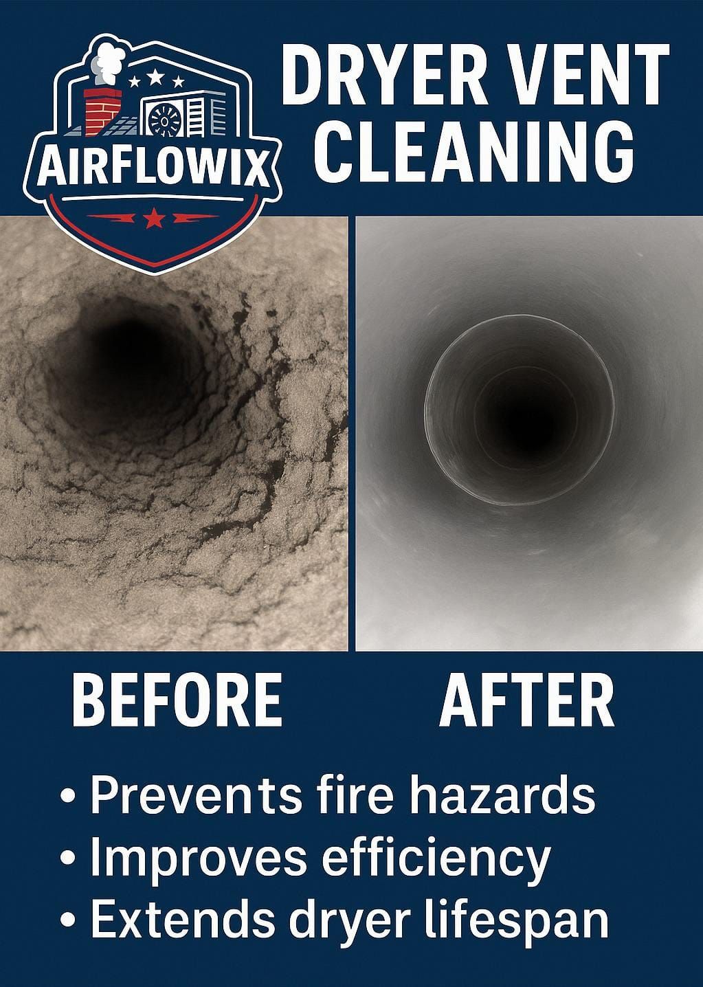 Job Done 👍🏽 Dryer Vent Cleaning!