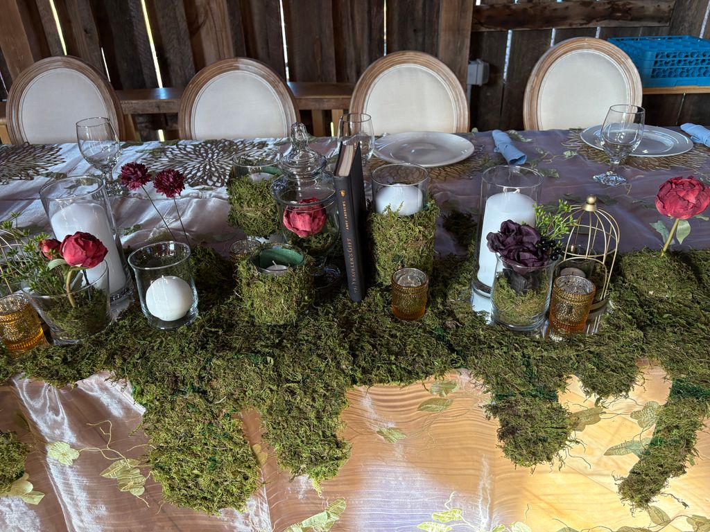 Forest Moss Wedding Head Table