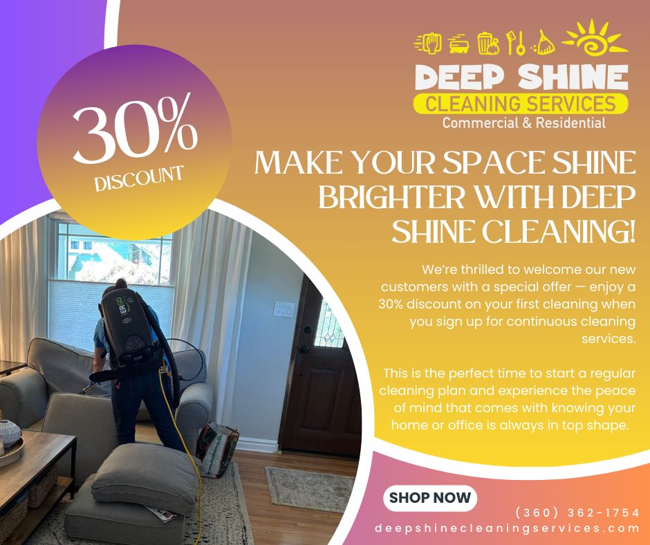  enjoy a 30% discount on your first cleaning when 