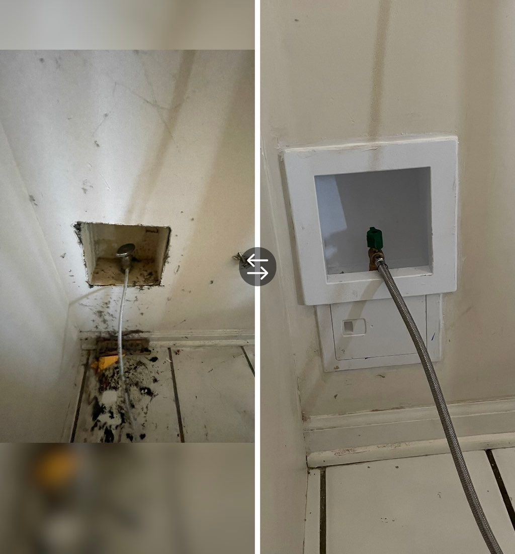 Replaced refrigerator angle stop valve