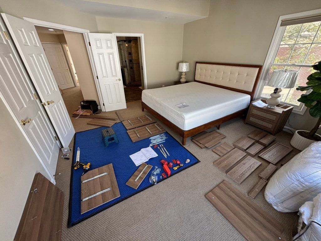 The process of assembling a chest of drawers