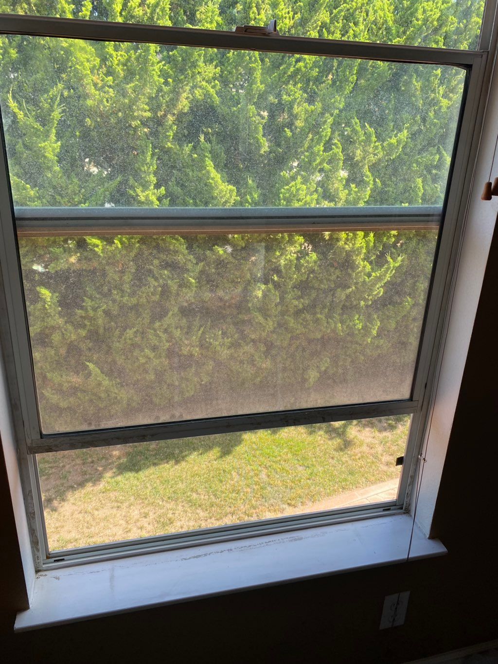 Window balancers have been repaired, the window is