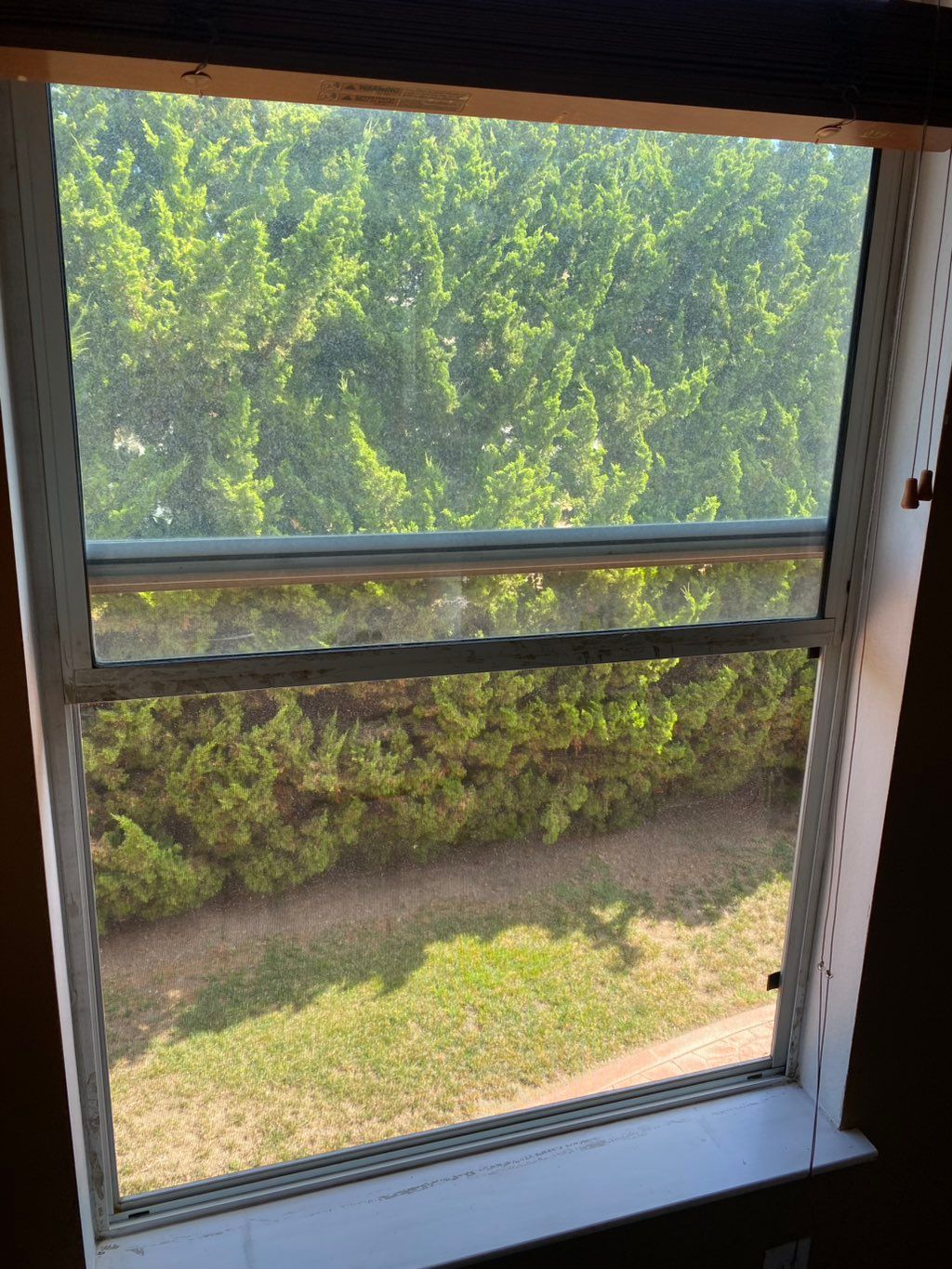Window balancers have been repaired, the window is
